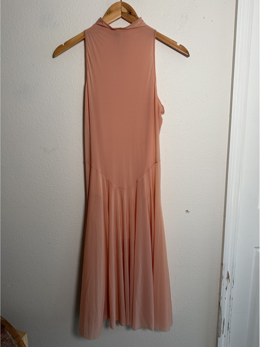 SKIMS Fits Everybody Sleeveless Mock Neck Maxi Dress Peach Large